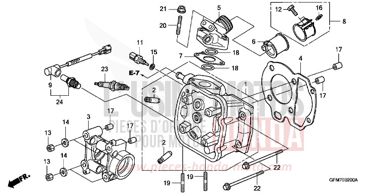 CULASSE de NHX 110 Lead CANDY LUCID RED (R264) de 2010